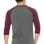 BELLA+CANVAS  ®  Unisex 3/4-Sleeve Baseball Tee - 