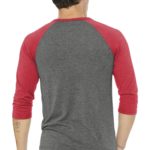 BELLA+CANVAS  ®  Unisex 3/4-Sleeve Baseball Tee - 