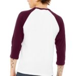 BELLA+CANVAS  ®  Unisex 3/4-Sleeve Baseball Tee - 
