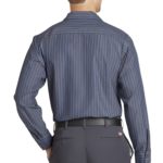 Red Kap ®  Long Size, Long Sleeve Striped Industrial Work Shirt - 