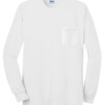 Gildan ®  - Ultra Cotton ®  100% US Cotton Long Sleeve T-Shirt with Pocket. - 