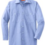Red Kap ®  Long Sleeve Striped Industrial Work Shirt - 