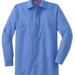Red Kap ®  Long Size, Long Sleeve Striped Industrial Work Shirt - 