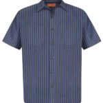 Red Kap ®  Short Sleeve Striped Industrial Work Shirt - 