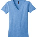 DISCONTINUED  District ®  Juniors Tri-Blend V-Neck Tee - 
