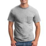 Gildan ®  - Ultra Cotton ®  100% US Cotton T-Shirt with Pocket. - 