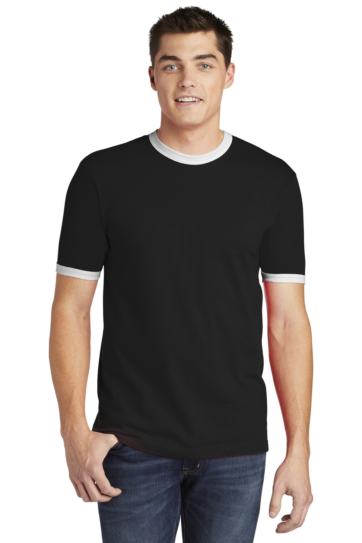 American Apparel  ®  Fine Jersey Ringer T-Shirt. 2410W