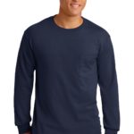 Gildan ®  - Ultra Cotton ®  100% US Cotton Long Sleeve T-Shirt with Pocket. - 