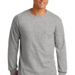 Gildan ®  - Ultra Cotton ®  100% US Cotton Long Sleeve T-Shirt with Pocket. - 