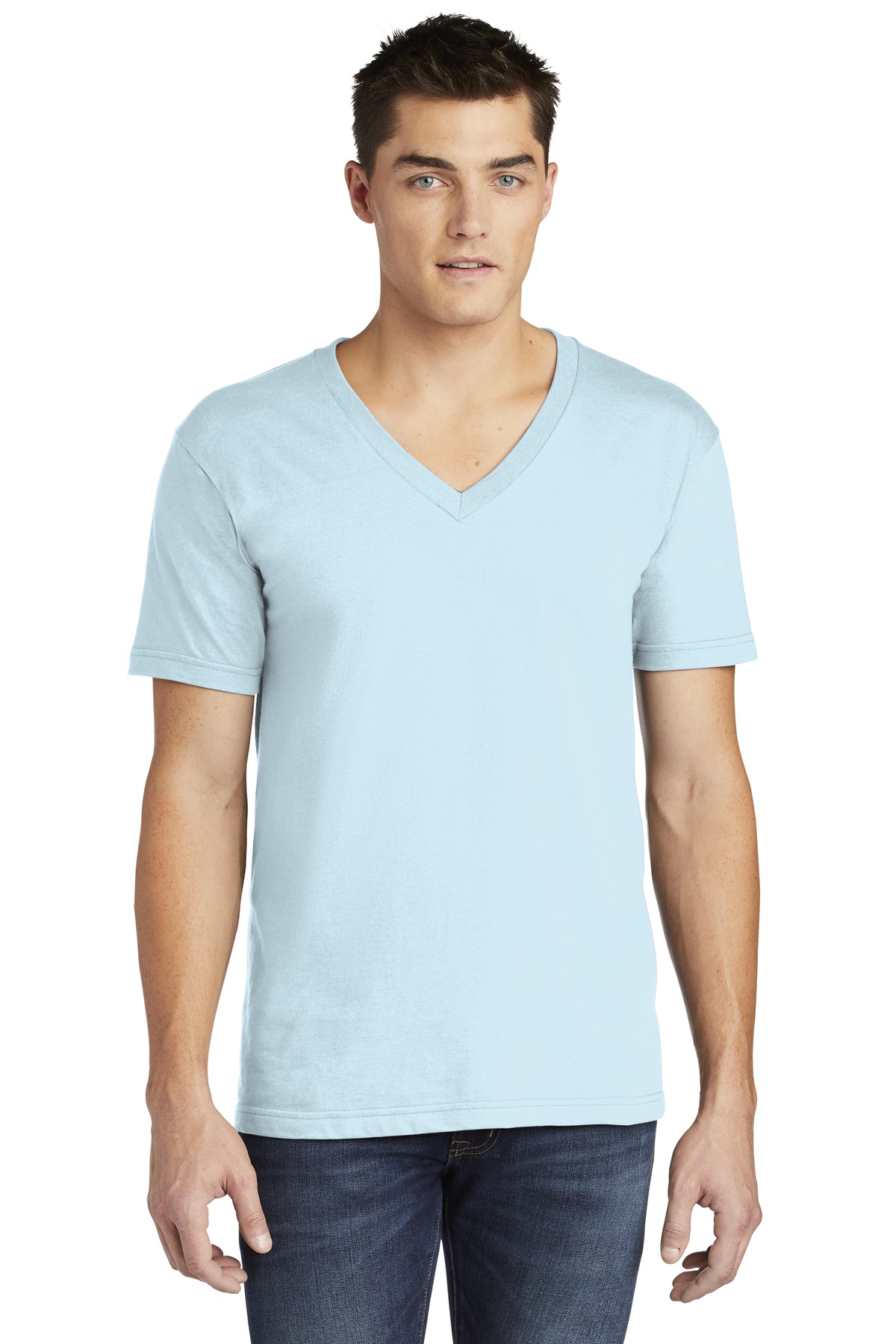 American Apparel  ®  Fine Jersey V-Neck T-Shirt. 2456W