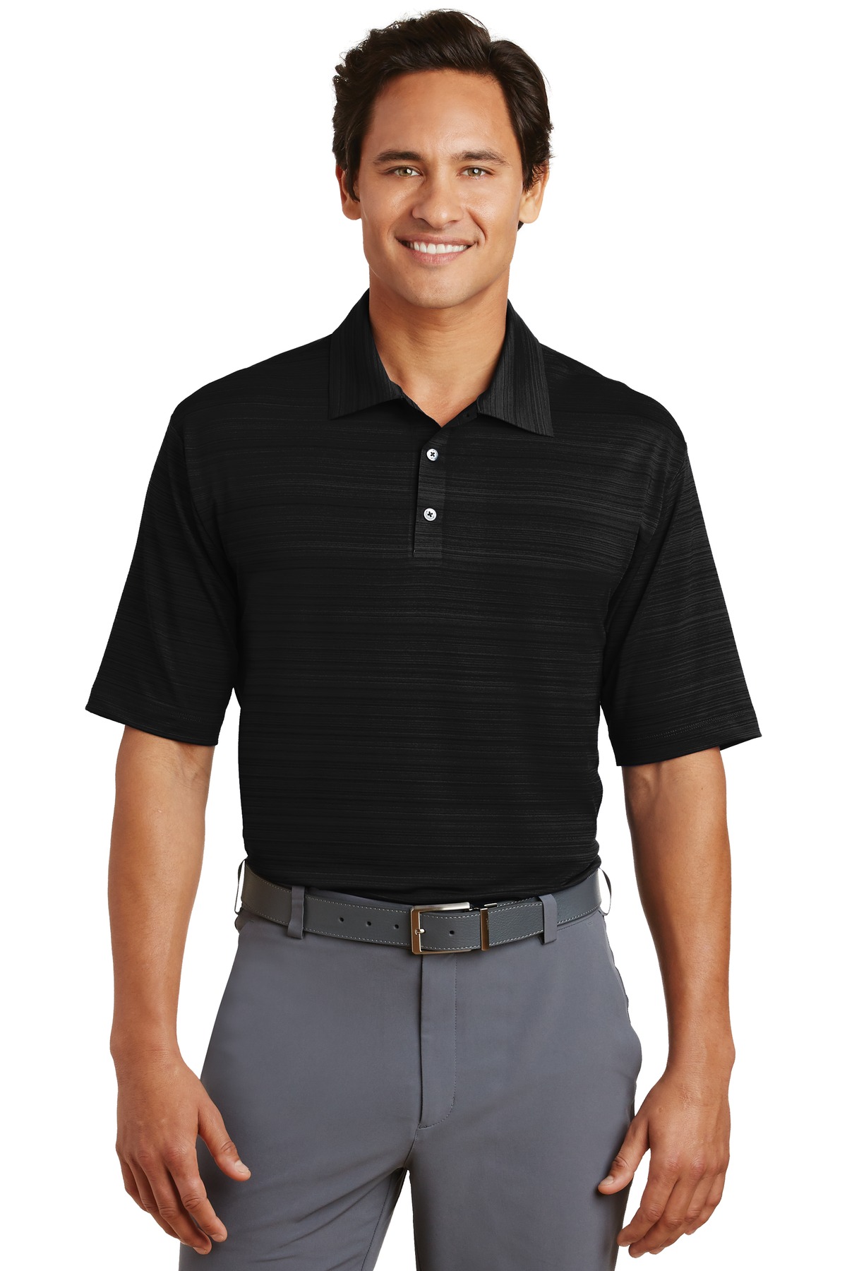 DISCONTINUED  Nike Elite Series Dri-FIT Heather Fine Line Bonded Polo