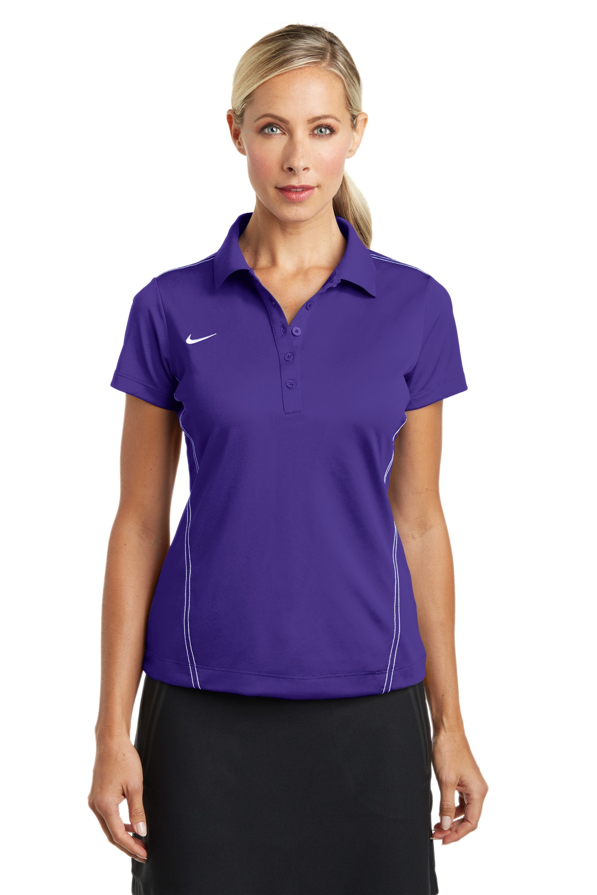 DISCONTINUED  Nike Ladies Dri-FIT Sport Swoosh Pique Polo
