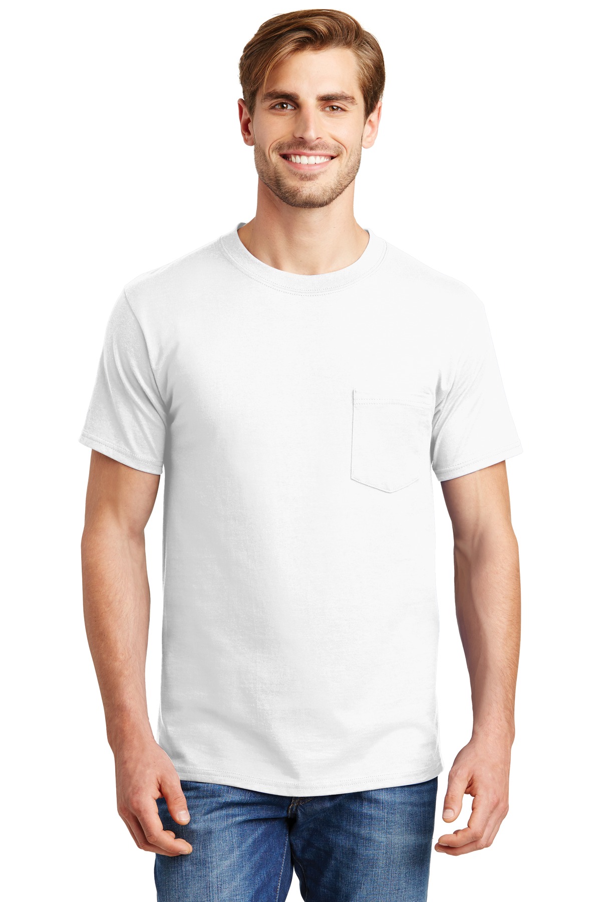 Hanes ®  Beefy-T ®  - 100% Cotton T-Shirt with Pocket