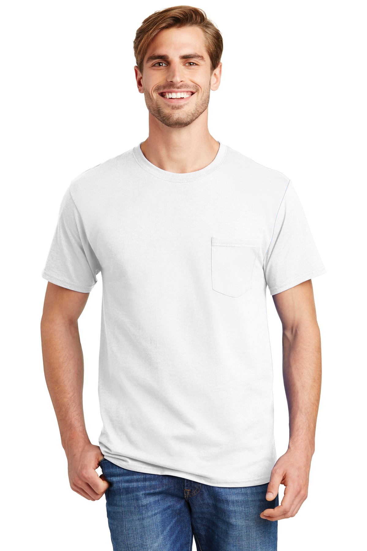Hanes ®  - Authentic 100%  Cotton T-Shirt with Pocket