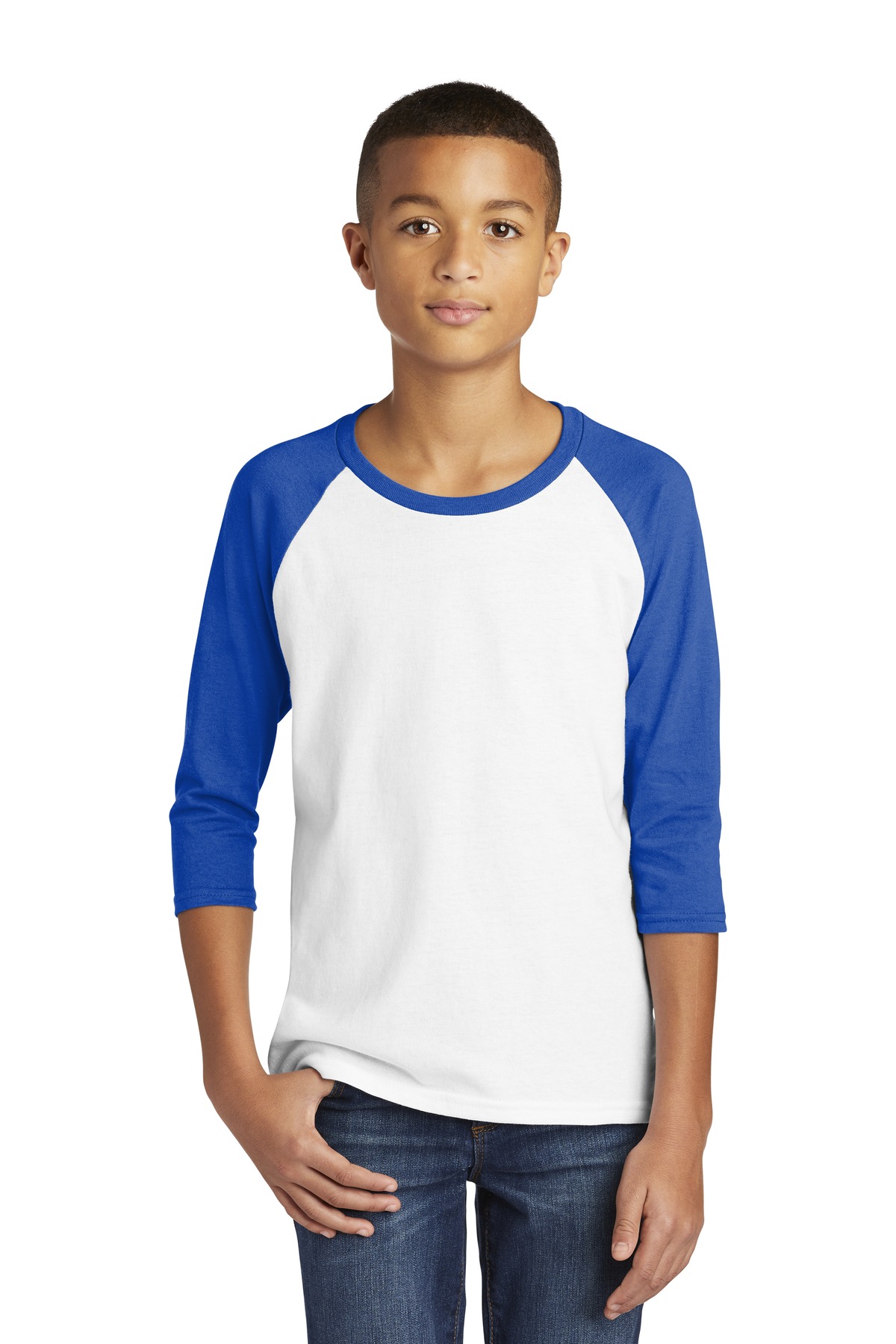 DISCONTINUED  Gildan  ®  Heavy Cotton  ™  Youth 3/4-Sleeve Raglan T-Shirt