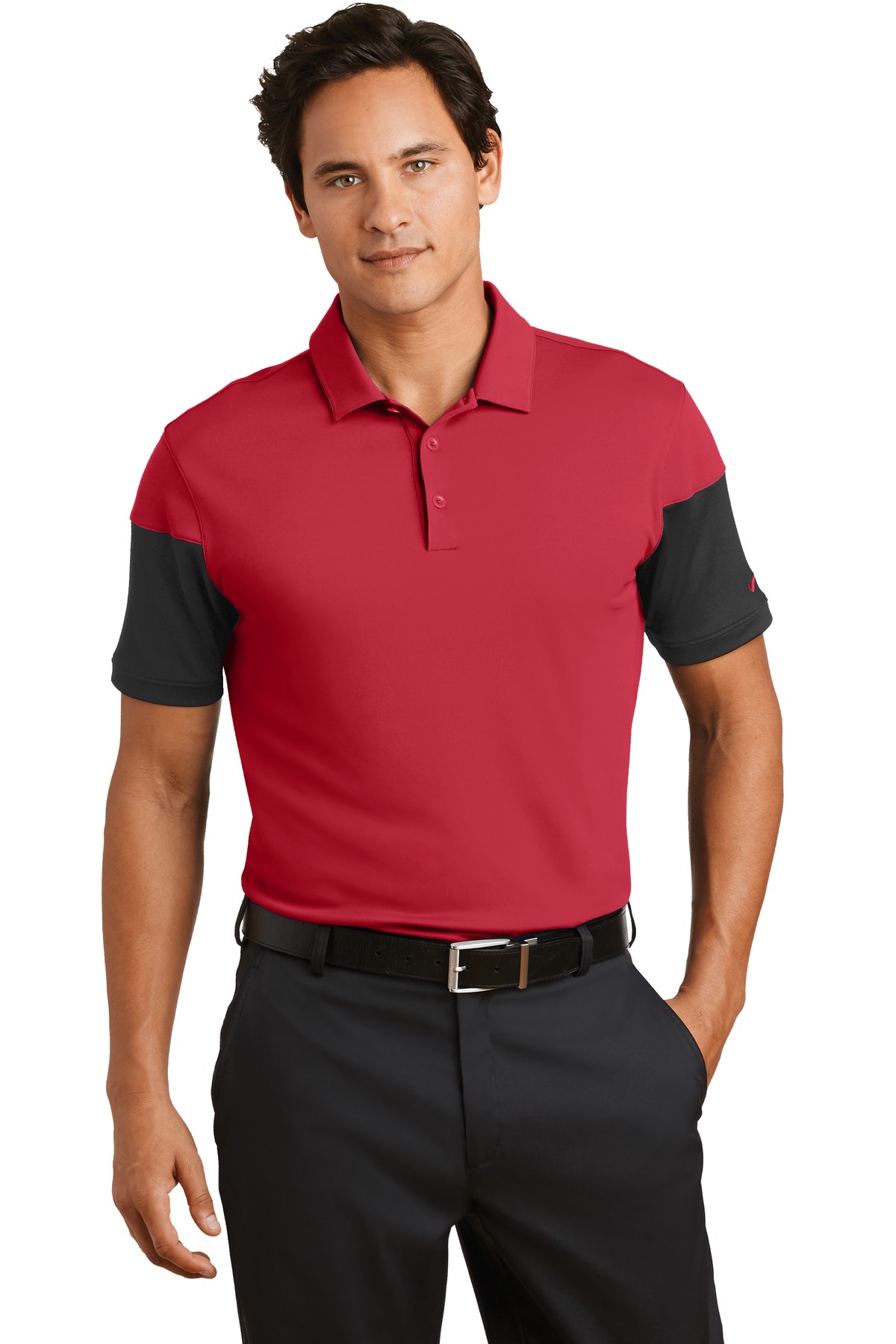DISCONTINUED  Nike Dri-FIT Sleeve Colorblock Modern Fit Polo