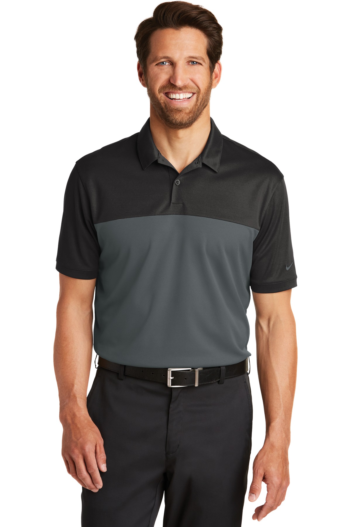 DISCONTINUED  Nike Dri-FIT Colorblock Micro Pique Polo