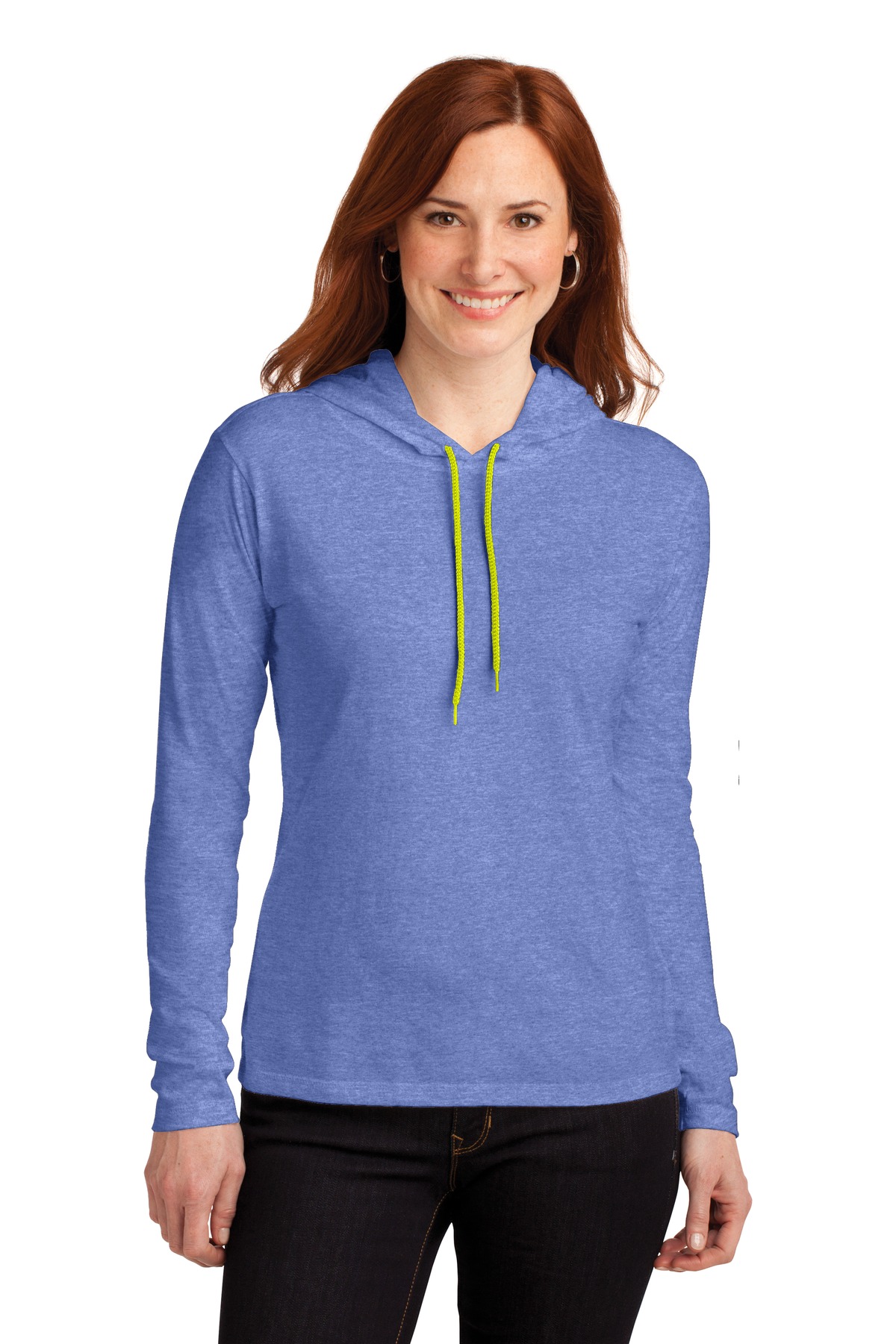 Gildan ®  Ladies 100% Combed Ring Spun Cotton Long Sleeve Hooded T-Shirt