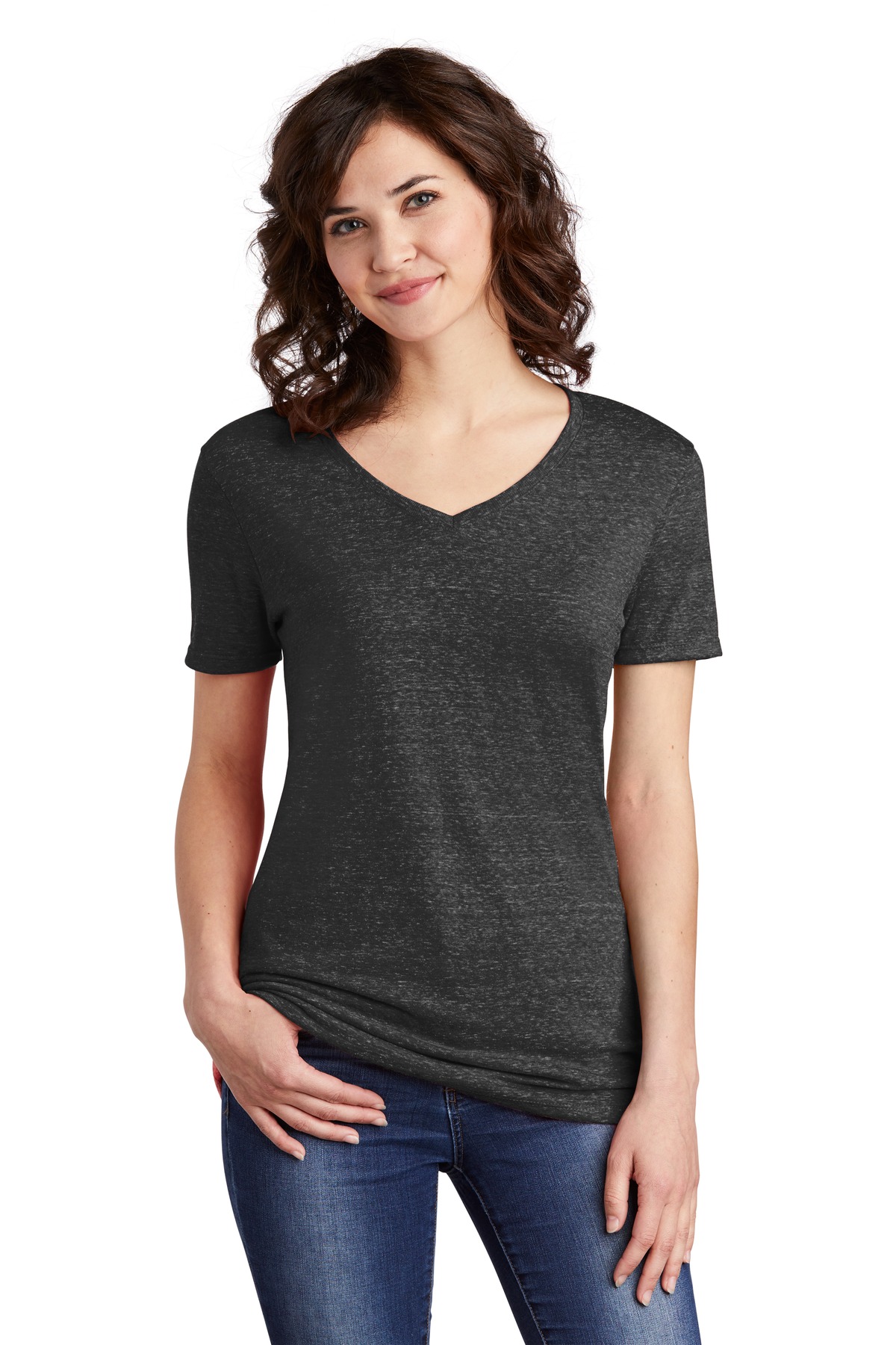 Jerzees  ®  Women's Snow Heather Jersey V-Neck T-Shirt