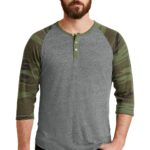 DISCONTINUED  Alternative Eco-Jersey ™  3/4-Sleeve Raglan Henley - 