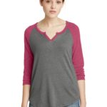 DISCONTINUED  Alternative Women's Outfield 3/4-Sleeve Vintage 50/50 Tee - 