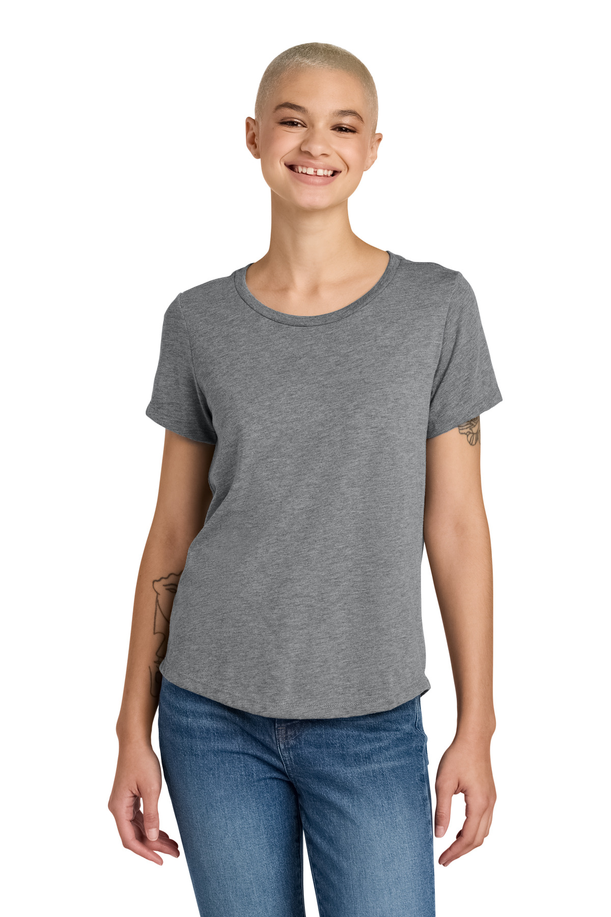 Allmade ®  Women's Relaxed Tri-Blend Scoop Neck Tee