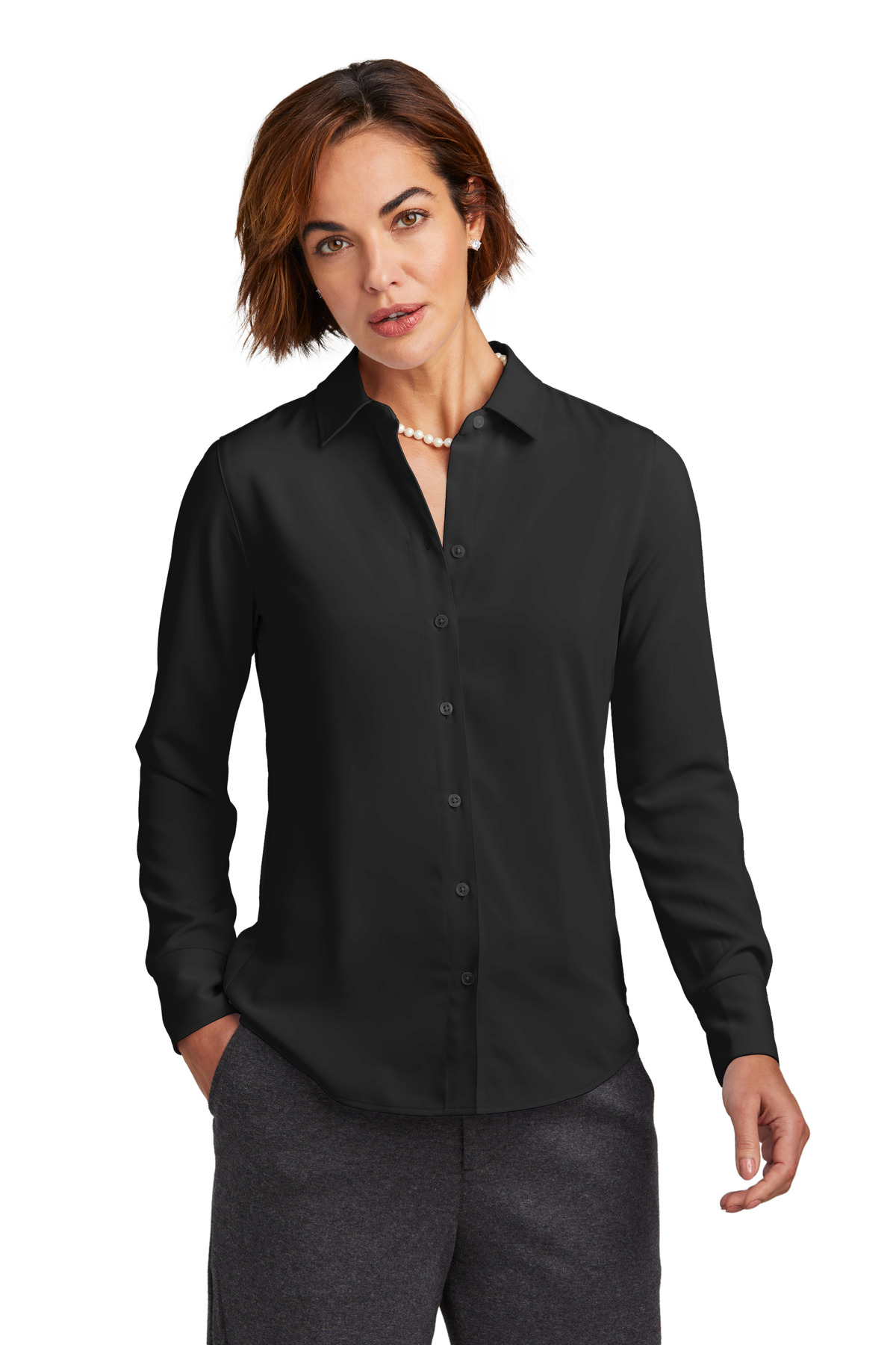 Brooks Brothers ®  Women's Full-Button Satin Blouse