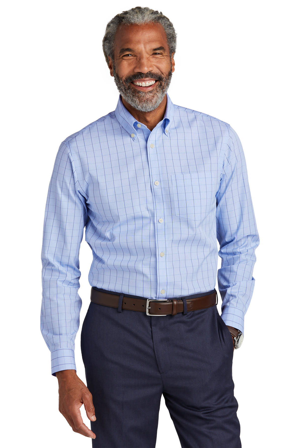 Brooks Brothers ®  Wrinkle-Free Stretch Patterned Shirt