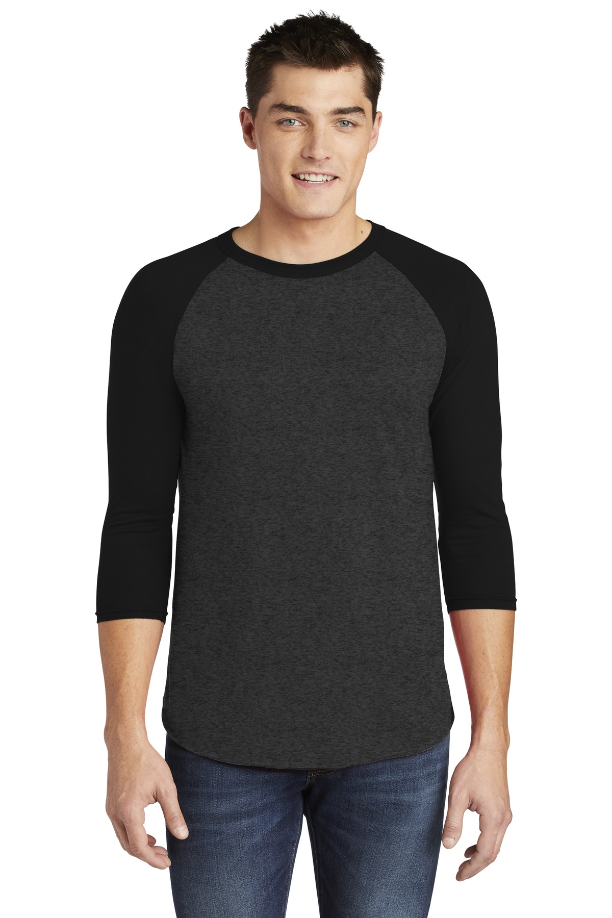 DISCONTINUED  American Apparel  ®  Poly-Cotton 3/4-Sleeve Raglan T-Shirt