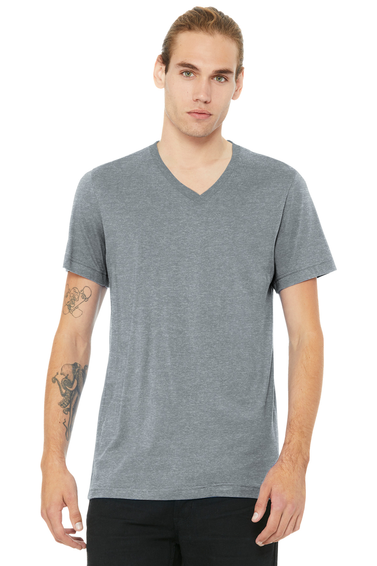 BELLA+CANVAS ®  Unisex Heather CVC V-Neck Tee