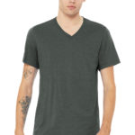 BELLA+CANVAS ®  Unisex Heather CVC V-Neck Tee - 