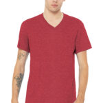 BELLA+CANVAS ®  Unisex Heather CVC V-Neck Tee - 