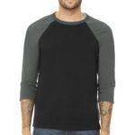 BELLA+CANVAS  ®  Unisex 3/4-Sleeve Baseball Tee - 