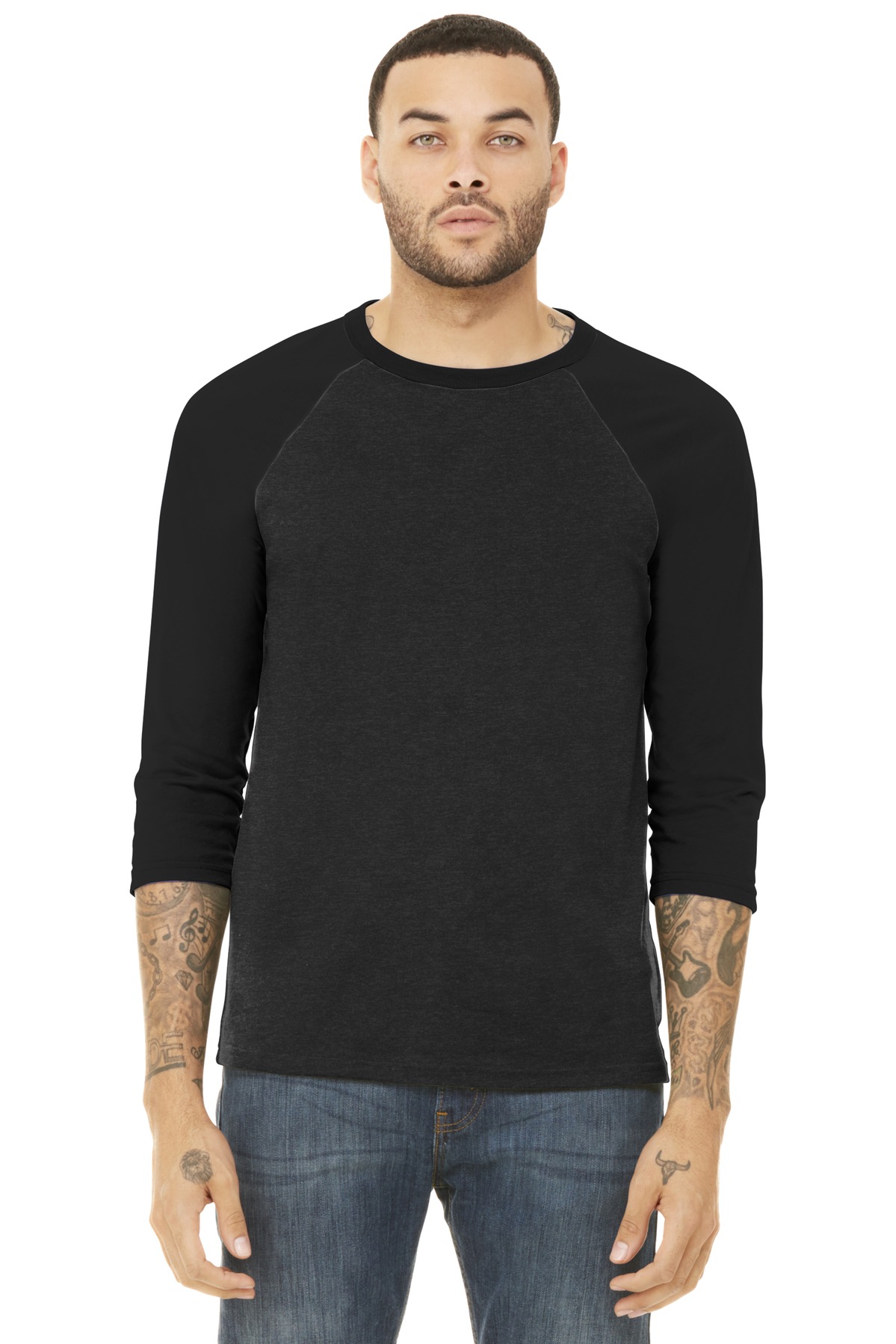 BELLA+CANVAS  ®  Unisex 3/4-Sleeve Baseball Tee