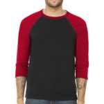 BELLA+CANVAS  ®  Unisex 3/4-Sleeve Baseball Tee - 