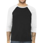 BELLA+CANVAS  ®  Unisex 3/4-Sleeve Baseball Tee - 