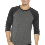 BELLA+CANVAS  ®  Unisex 3/4-Sleeve Baseball Tee - 