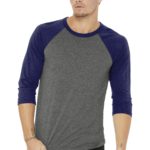 BELLA+CANVAS  ®  Unisex 3/4-Sleeve Baseball Tee - 