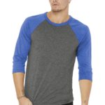 BELLA+CANVAS  ®  Unisex 3/4-Sleeve Baseball Tee - 