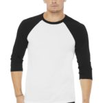 BELLA+CANVAS  ®  Unisex 3/4-Sleeve Baseball Tee - 