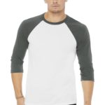 BELLA+CANVAS  ®  Unisex 3/4-Sleeve Baseball Tee - 