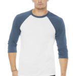 BELLA+CANVAS  ®  Unisex 3/4-Sleeve Baseball Tee - 