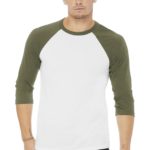 BELLA+CANVAS  ®  Unisex 3/4-Sleeve Baseball Tee - 