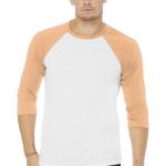 BELLA+CANVAS  ®  Unisex 3/4-Sleeve Baseball Tee - 