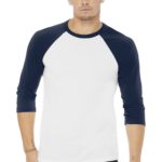 BELLA+CANVAS  ®  Unisex 3/4-Sleeve Baseball Tee - 