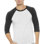 BELLA+CANVAS  ®  Unisex 3/4-Sleeve Baseball Tee - 