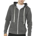 BELLA+CANVAS  ®  Unisex Triblend Sponge Fleece Full-Zip Hoodie - 