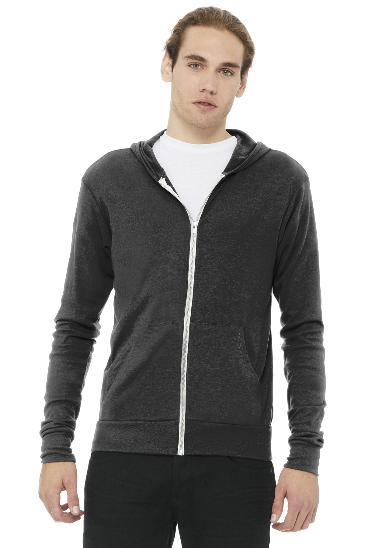 BELLA+CANVAS  ®  Unisex Triblend Full-Zip Lightweight Hoodie