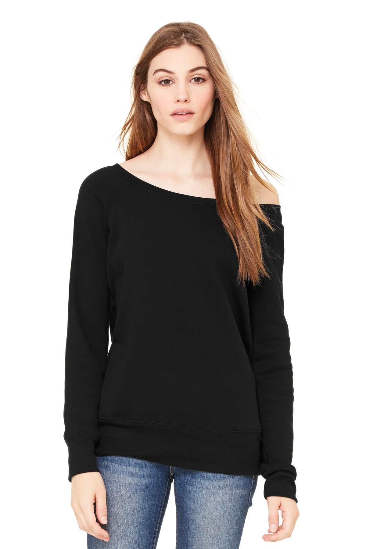DISCONTINUED  BELLA+CANVAS  ®  Women's Sponge Fleece Wide-Neck Sweatshirt