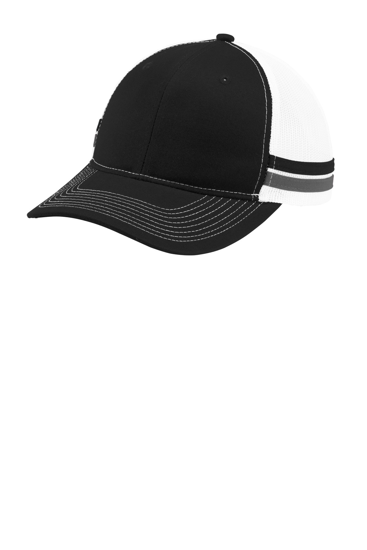 Port Authority  ®  Two-Stripe Snapback Trucker Cap